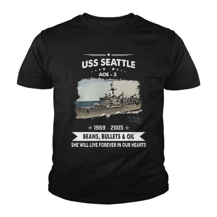 Uss Seattle Aoe  V2 Youth T-shirt