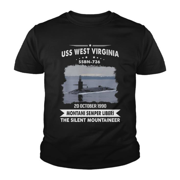Uss West Virginia Ssbn  Youth T-shirt