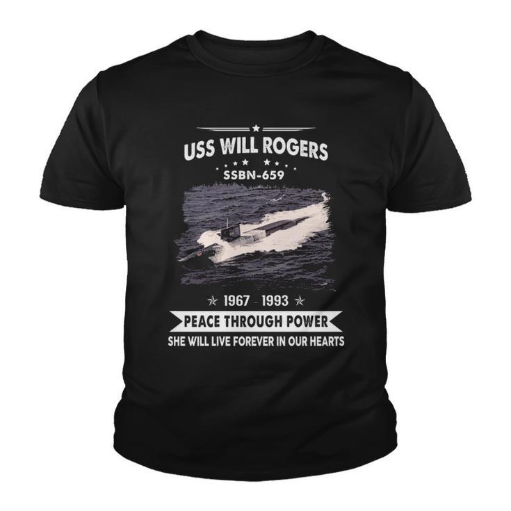 Uss Will Rogers Ssbn  Youth T-shirt