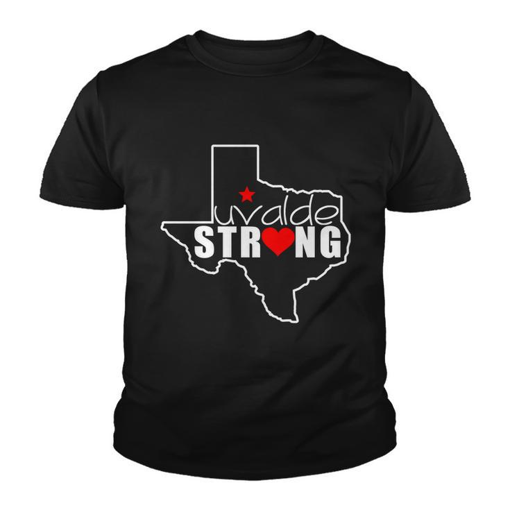 Uvalde Strong Texas Map Heart Tshirt Youth T-shirt