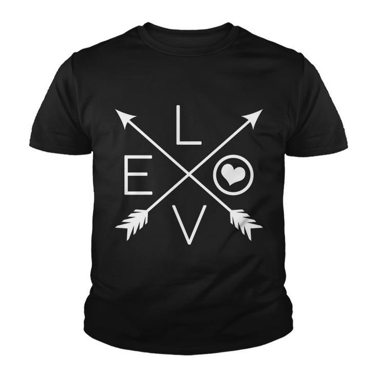 Valentines Day Love Arrows Youth T-shirt