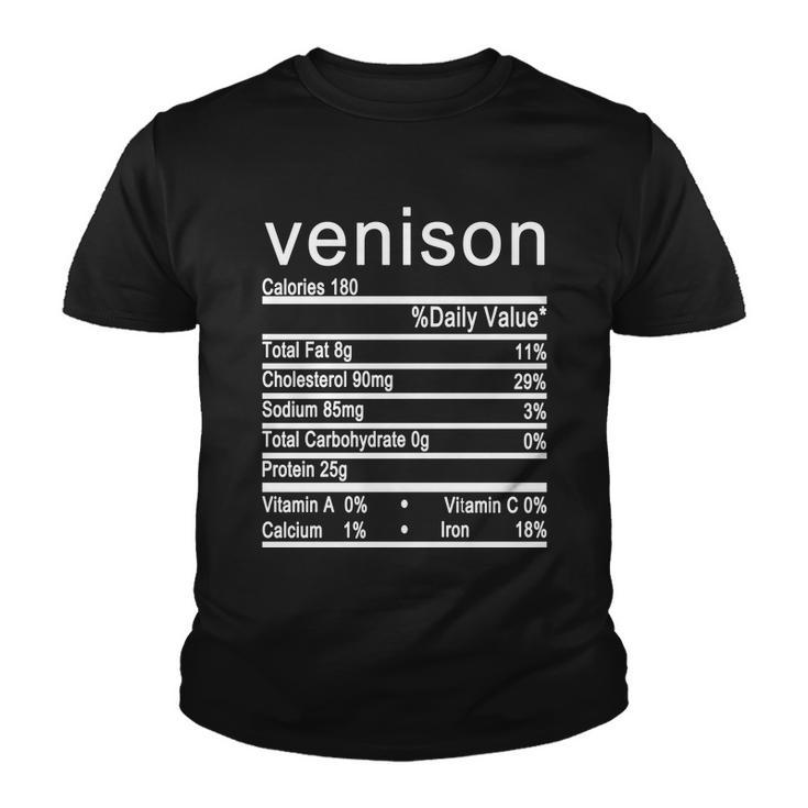 Venison Nutrition Facts Label Youth T-shirt