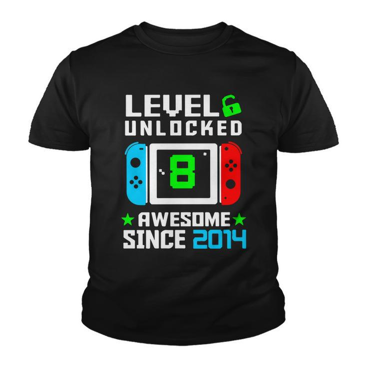 Video Game Level 8 Unlocked 8Th Birthday Youth T-shirt