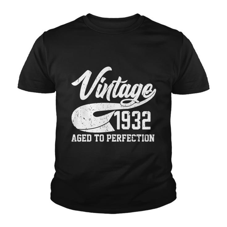 Vintage 1932 Aged To Perfection 90Th Birthday Youth T-shirt
