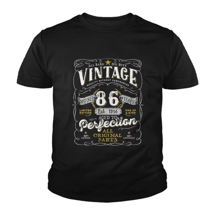 Vintage 1936 Birthday For Women Funny Men 86 Years Old Youth T-shirt