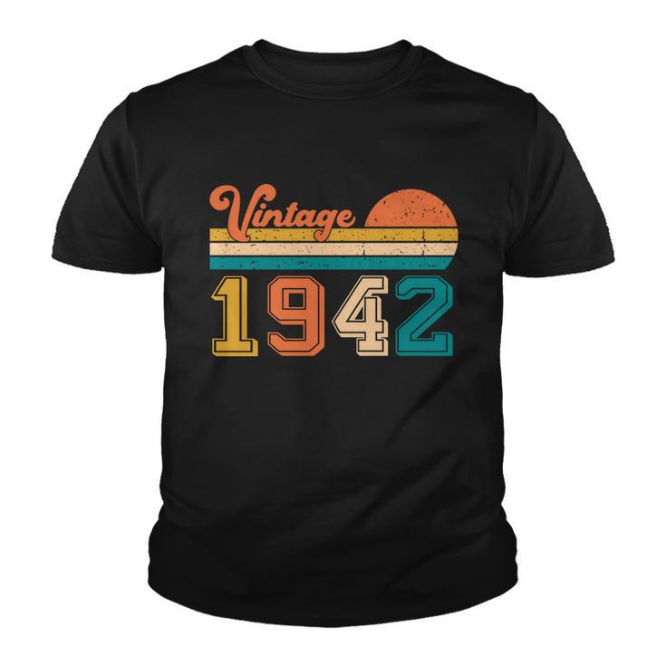 Vintage 1942 Retro Funny 80Th Birthday Gift Youth T-shirt