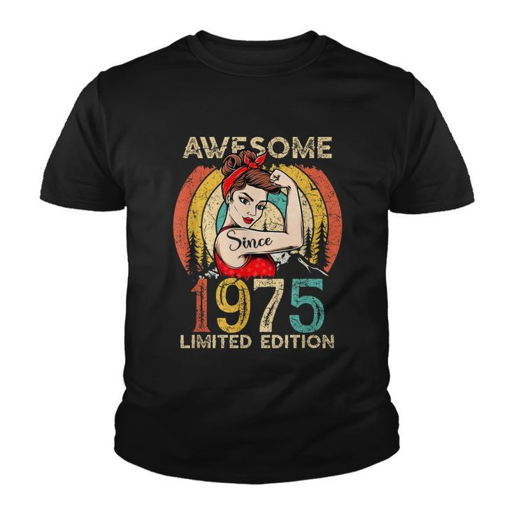 Vintage 1975 Birthday Gift For Women 47 Year Old Birthday Youth T-shirt