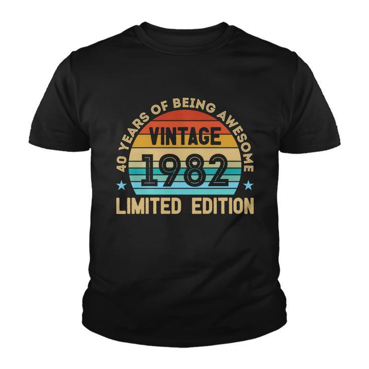 Vintage 1982 Almost All Original Parts Retro Funny 40Th Birthday Gift Youth T-shirt