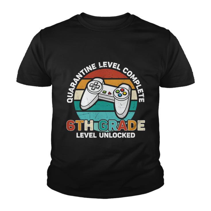 Vintage 6Th Grade Level Unlocked First Day Of School Back To School Youth T-shirt