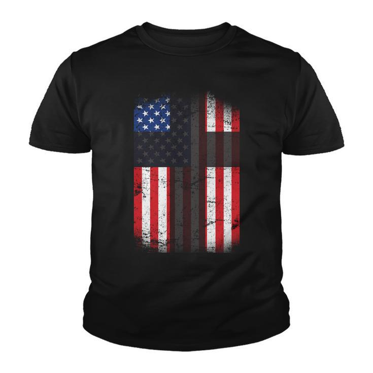 Vintage American Cross Flag Tshirt Youth T-shirt