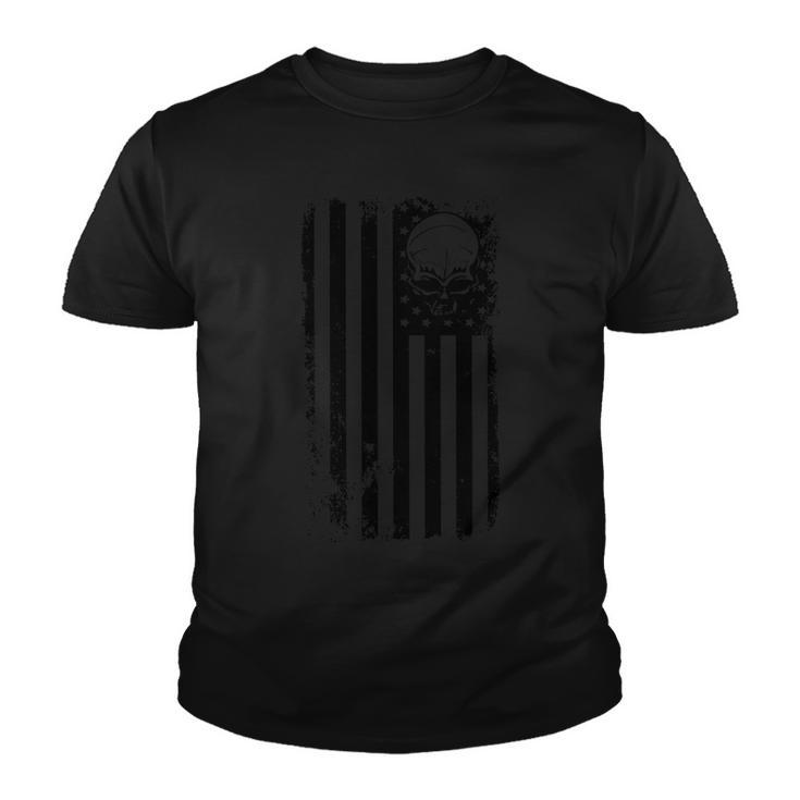 Vintage American Flag Military Skull Tshirt Youth T-shirt