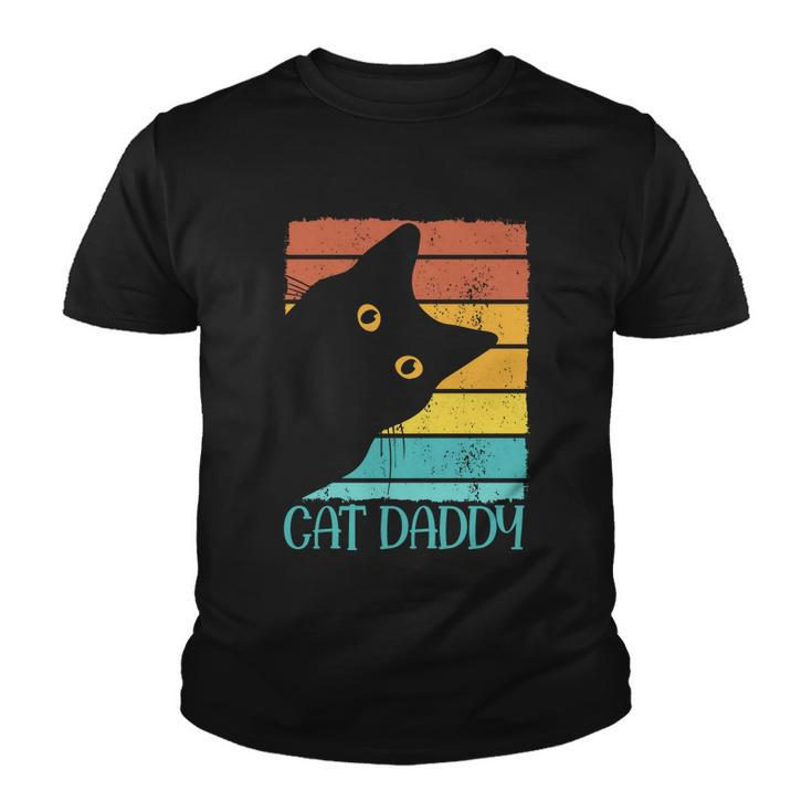Vintage Cat Daddy Funny Cat Lover Gift Cat Dad Fathers Youth T-shirt