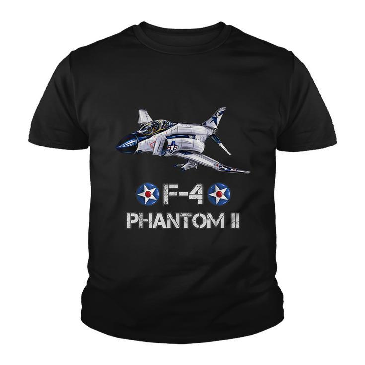 Vintage F4 Phantom Ii Jet Military Aviation  Youth T-shirt