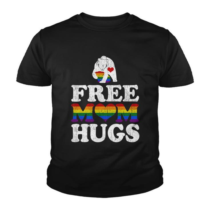 Vintage Free Mom Hugs Mama Bear Heart Pride Month Lgbt 2022 Gift Youth T-shirt