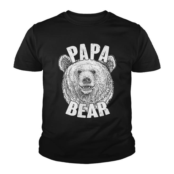 Vintage Papa Bear Father Youth T-shirt