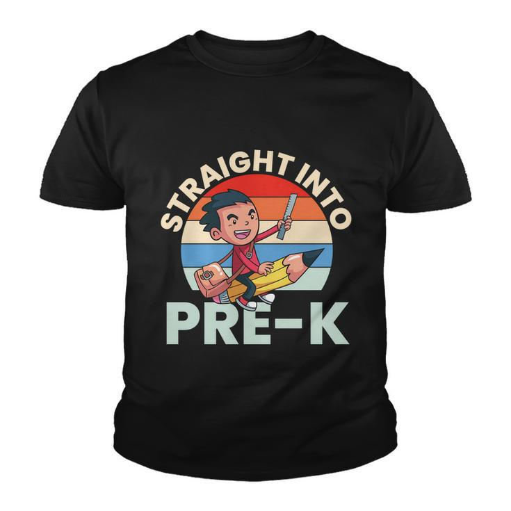Vintage Straight Into Prek Boy Back To School Youth T-shirt