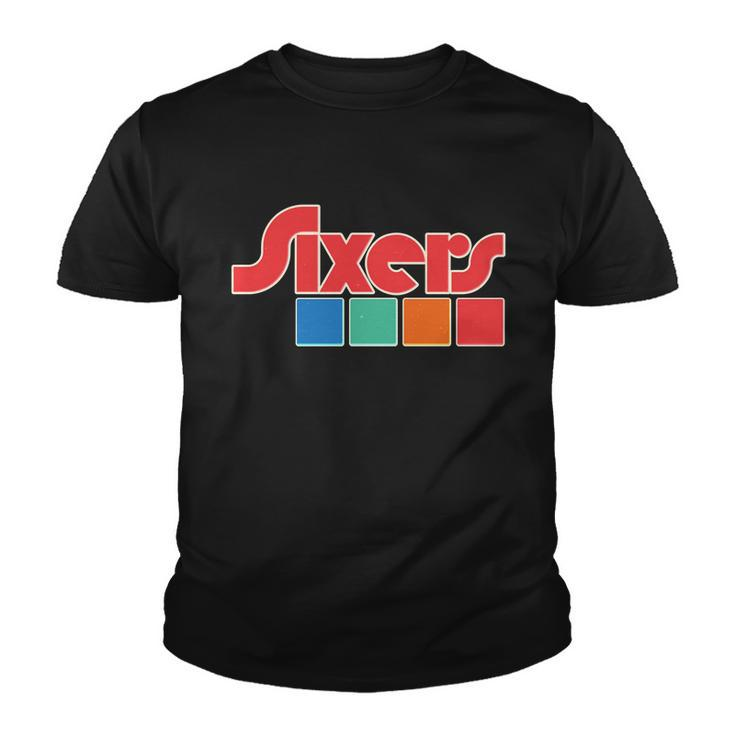 Vintage Style Sixers Sports Logo Youth T-shirt