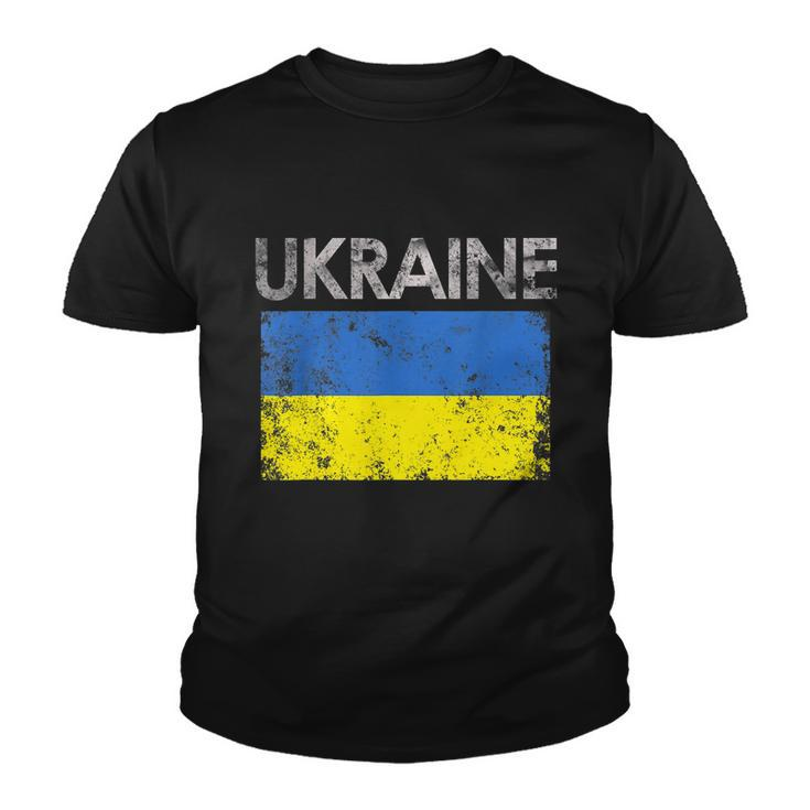 Vintage Ukraine Ukrainian Flag Pride Gift Tshirt Youth T-shirt
