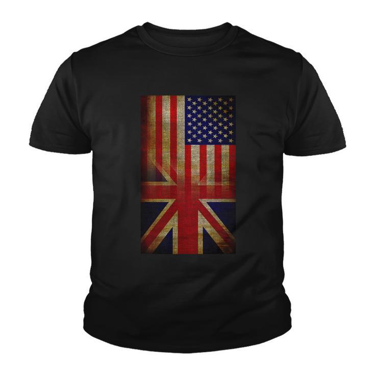 Vintage Usa British Distress Flag Tshirt Youth T-shirt