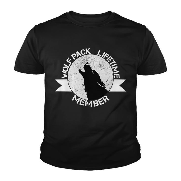 Vintage Wolf Pack Lifetime Member Emblem Tshirt Youth T-shirt