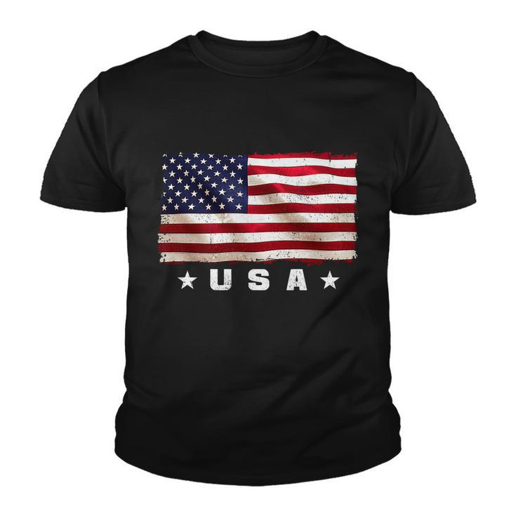 Vintage Worn Usa Flag Tshirt Youth T-shirt