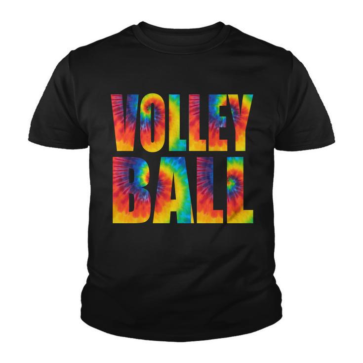 Volleyball Retro Tie Dye Youth T-shirt