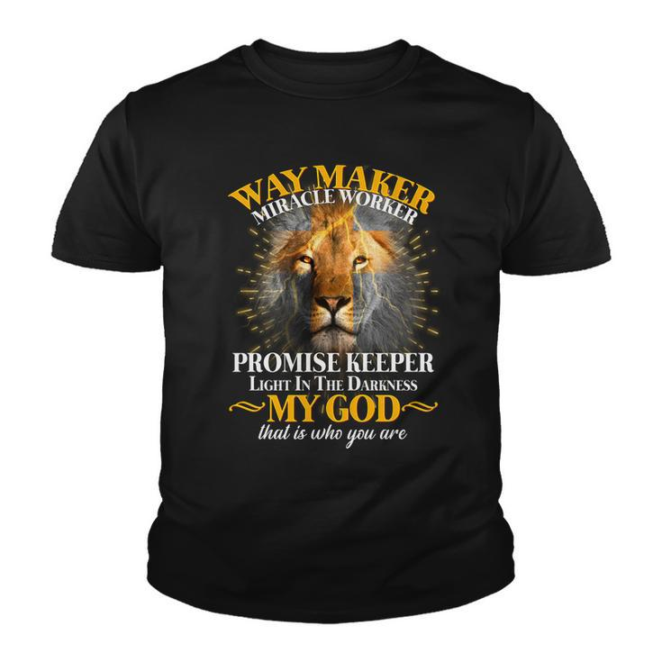 Way Maker Miracle Worker Lion Youth T-shirt