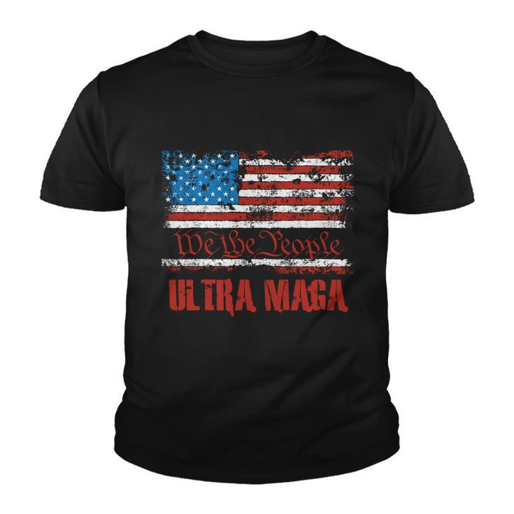 We The People Ultra Maga King Vintage Usa Flag Pride Youth T-shirt
