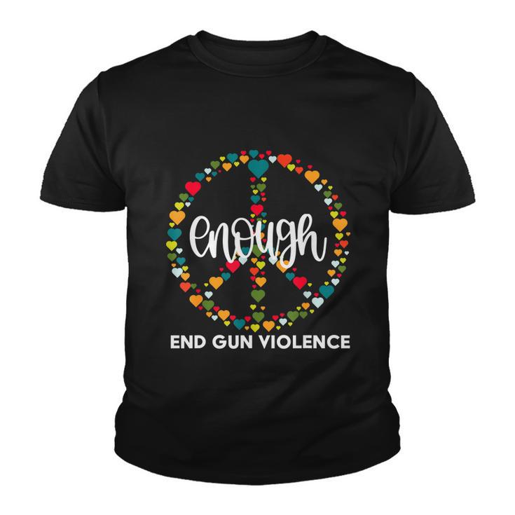 Wear Orange Peace Sign Enough End Gun Violence Tshirt Youth T-shirt