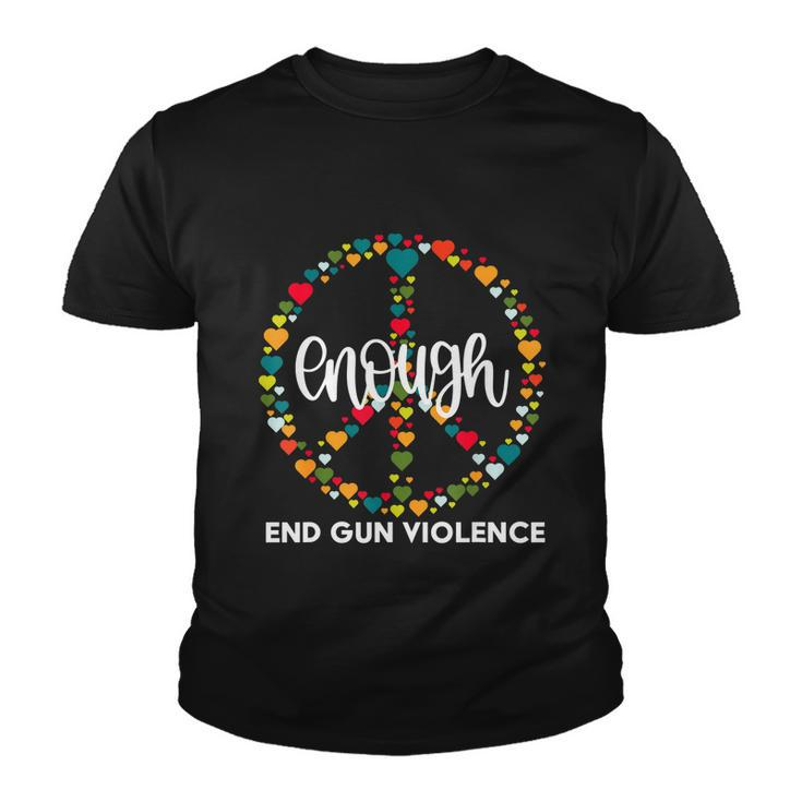 Wear Orange Peace Sign Enough End Gun Violence Youth T-shirt