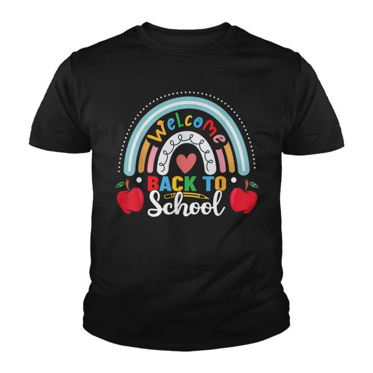 Welcome Back To School Rainbow First Day Of School Teachers  Youth T-shirt