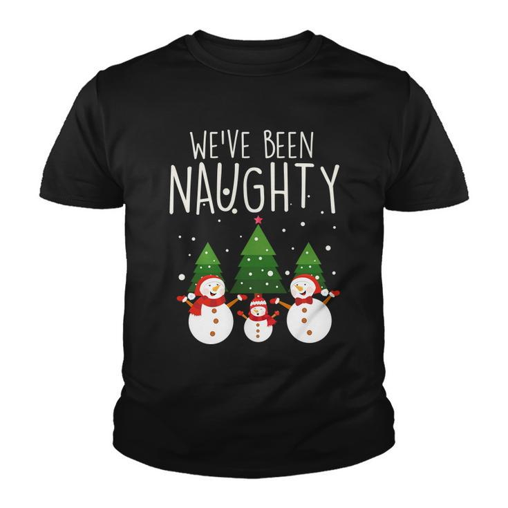 Weve Been Naughty Christmas Snowman Youth T-shirt