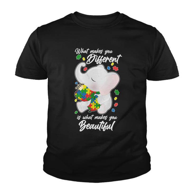 What Makes You Different Is What Makes You Beautiful Autism Tshirt Youth T-shirt