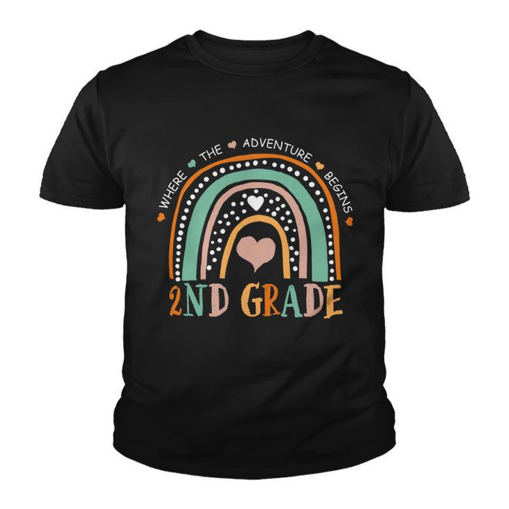 Where The Adventure Begins 2Nd Grade Youth T-shirt