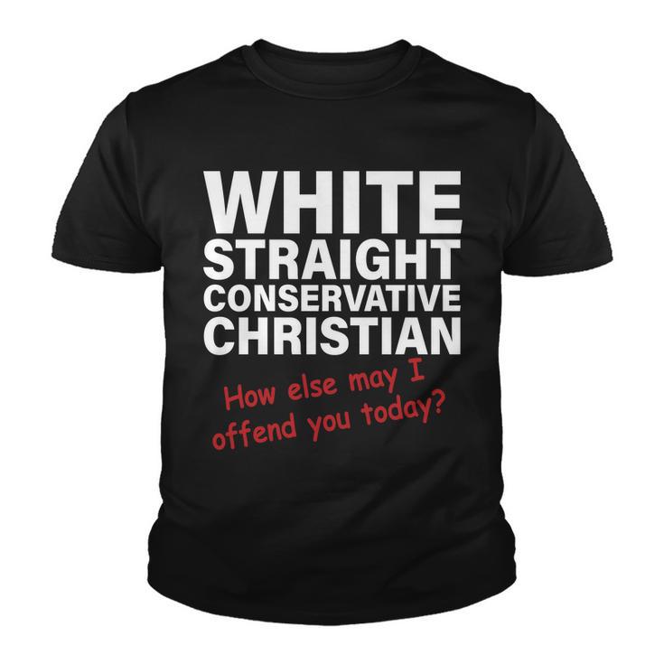 White Straight Conservative Christian V2 Youth T-shirt