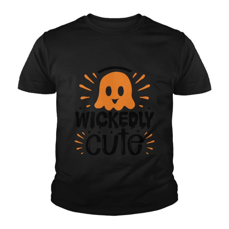 Wickedly Cute Boo Halloween Quote Youth T-shirt