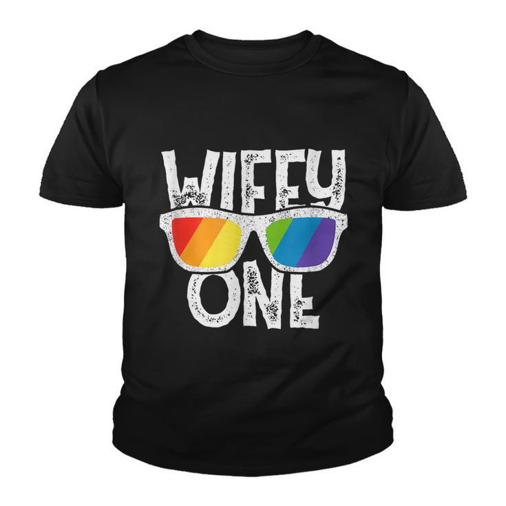 Wifey One Lesbian Pride Lgbt Bride Couple Youth T-shirt