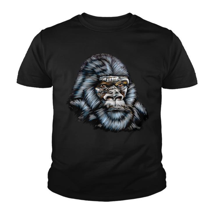 Wildlife - Big Face Gorilla Portrait Youth T-shirt