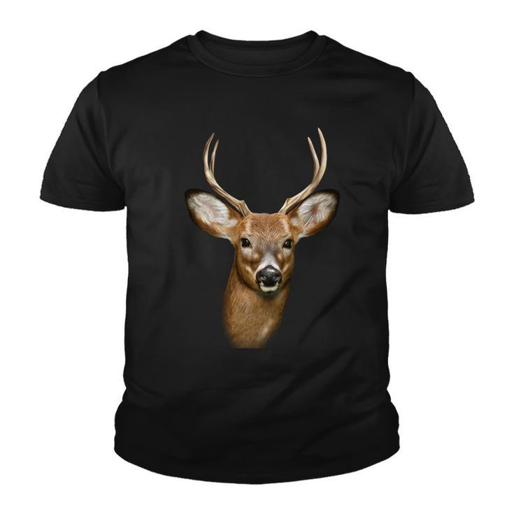 Wildlife Big Face Young Buck Deer Portrait Youth T-shirt