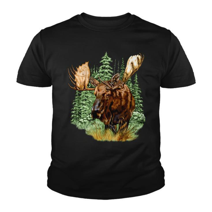 Wildlife - Moose Portrait Youth T-shirt