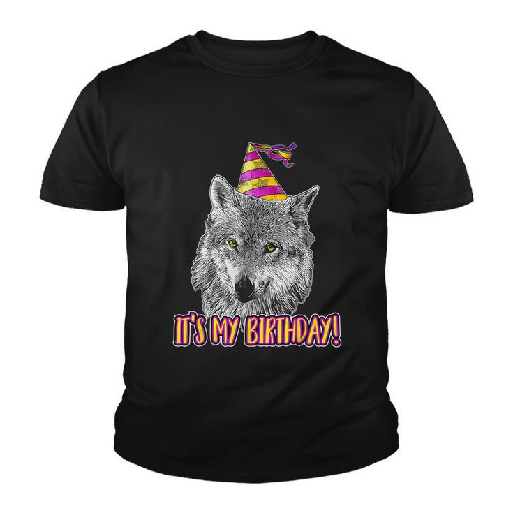 Wolf Birthday Themed Party Wolves Theme Girl Wolf Lover V2 Youth T-shirt