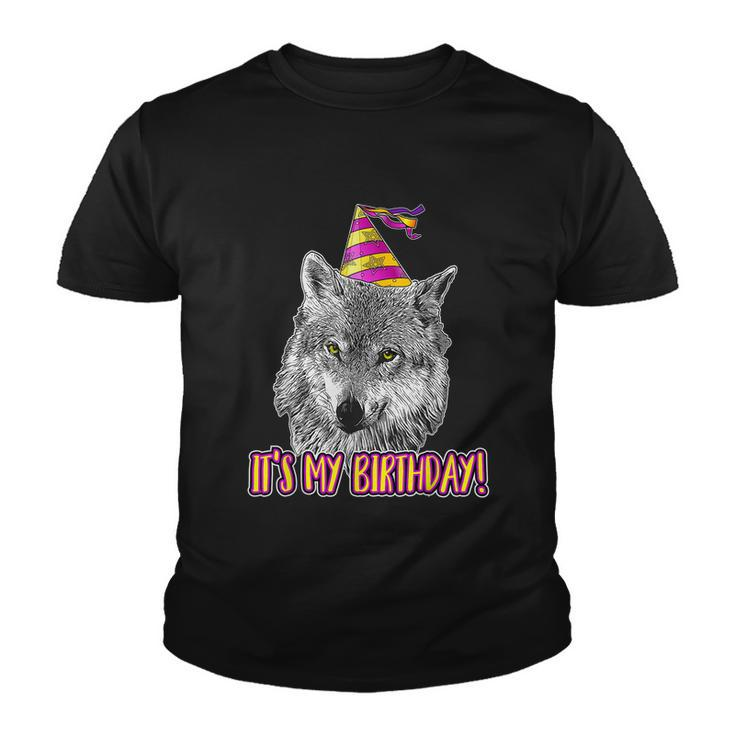 Wolf Birthday Themed Party Wolves Theme Girl Wolf Lover Youth T-shirt