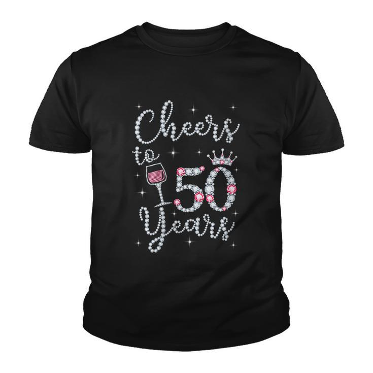 Women Gift Cheers To 50 Years 1969 50Th Birthday Gift For Womens Youth T-shirt