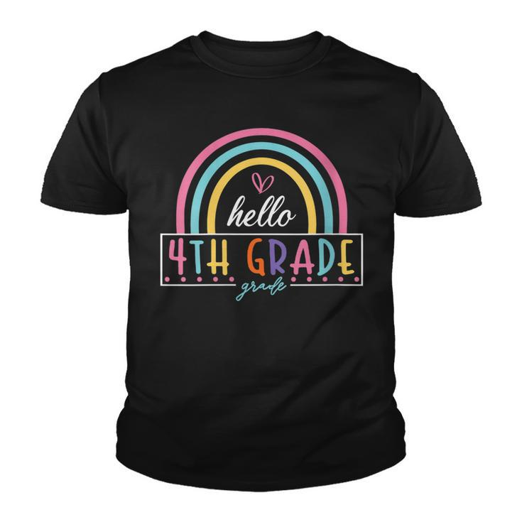 Womens Cute Hello 4Th Grade Kinder Team Back To School Teacher Kids  Youth T-shirt