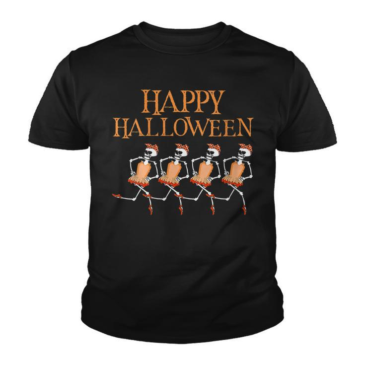 Womens Happy Costumes Halloween Skeleton Dancing Ballet Funny Gift  Youth T-shirt