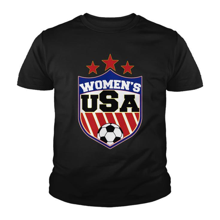 Womens Soccer Usa Emblem Youth T-shirt