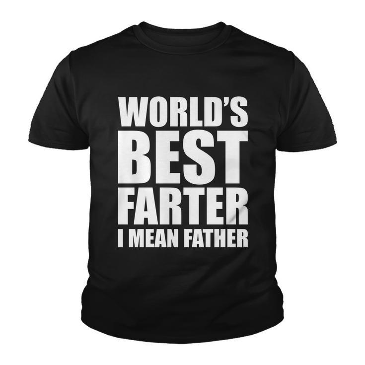 Worlds Best Farter I Mean Father Funny Dad Logo Youth T-shirt