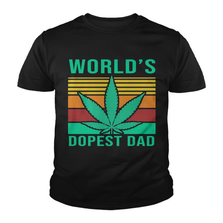 Worlds Dopest Dad Funny Retro Tshirt Youth T-shirt