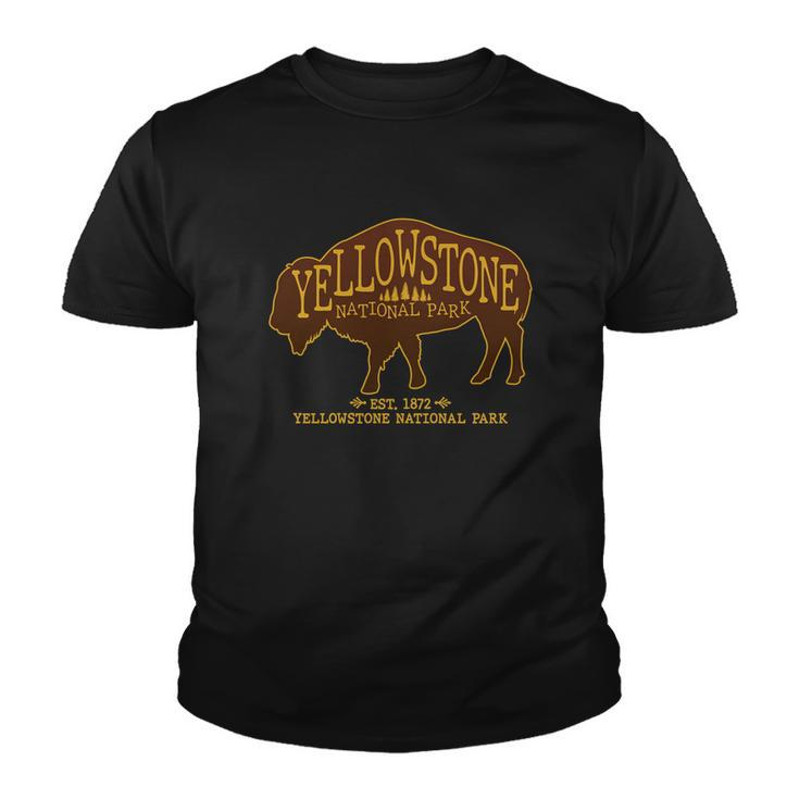 Yellowstone National Park Est 1872 Buffalo Logo Tshirt Youth T-shirt