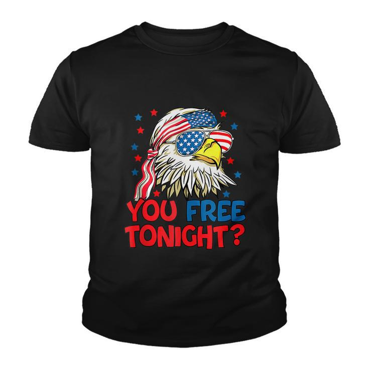 You Free Tonight Bald Eagle Mullet American Flag 4Th Of July Youth T-shirt